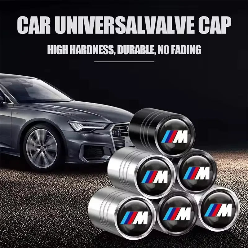 4Pcs Car Wheel Tire Valve Air Stem Cap Badge Decoration For Bmw M E61 F30 X1 E39 E60 E92 X3 F25 G30 X5 E53 E90 E46 X2 X6 E36 E70
