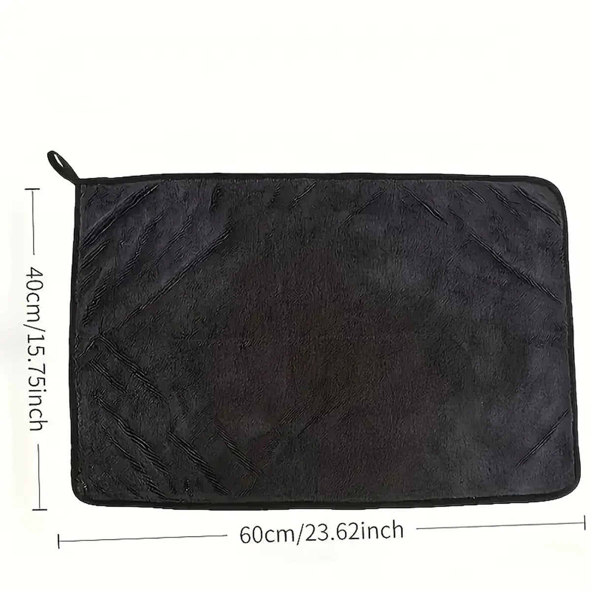 Dark Gray Microfiber Car Drying Towel – 60x90cm
