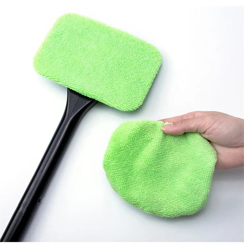 Car Window Cleaning Brush – Microfiber, Long Handle