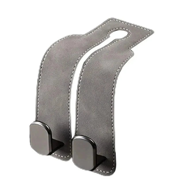 2-in-1 Car Headrest Hook – Foldable Double Hook