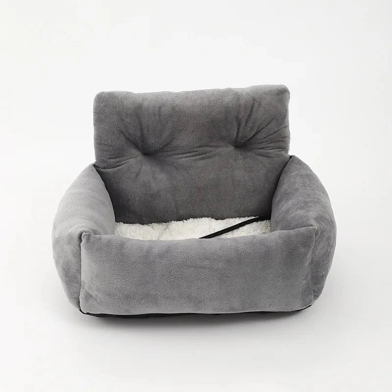 2026 New Premium Dog Car Seat for Small Dogs - Washable Plush Pet Booster Seat with Safety Straps - Portable Travel