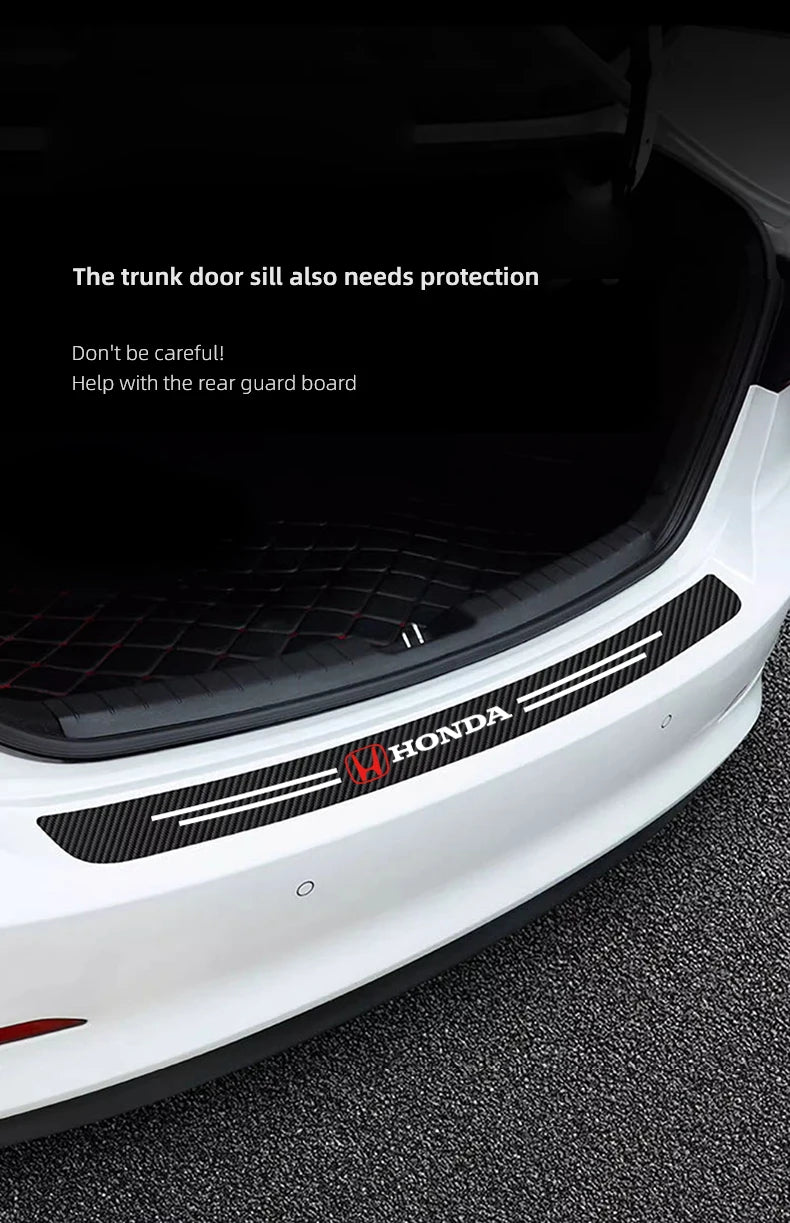 Honda Door Sill Protector Stickers – Carbon Fiber Leather