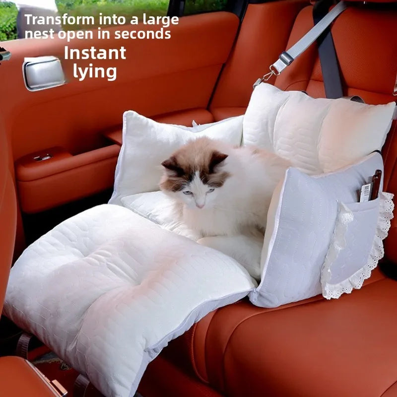 Summer Car Pet Bed Cooling Ice Silk Pad for Dogs Cats Safe Vehicle Seat Mat Travel Comfortable Accessories Dog Car Seat