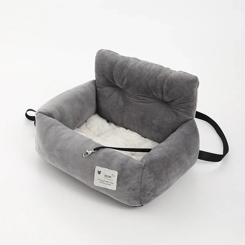 Car Dog Carrier Portable Car Pet Front and Back Seat Carrier - Soft Dog Crate & Car Seat Cushion for Travel