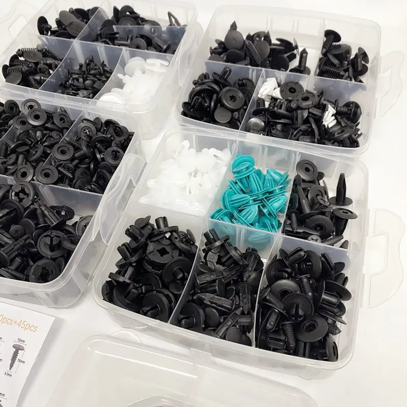 Car Plastic Fastener Clip Kit – 16 Sizes, ABS