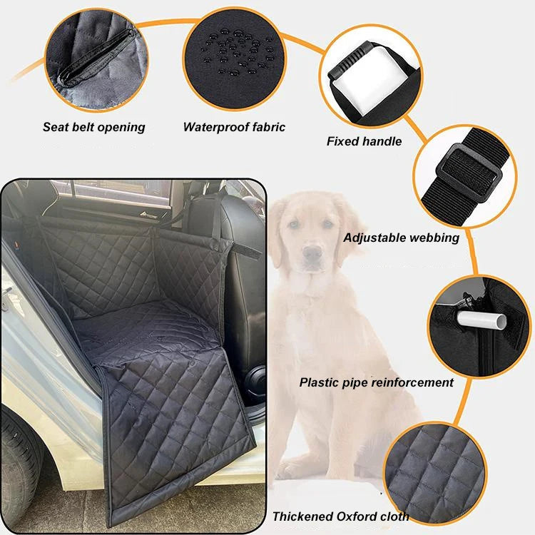 Waterproof Dog Car Seat Cover & Carrier Bag – Folding Hammock, All Breeds