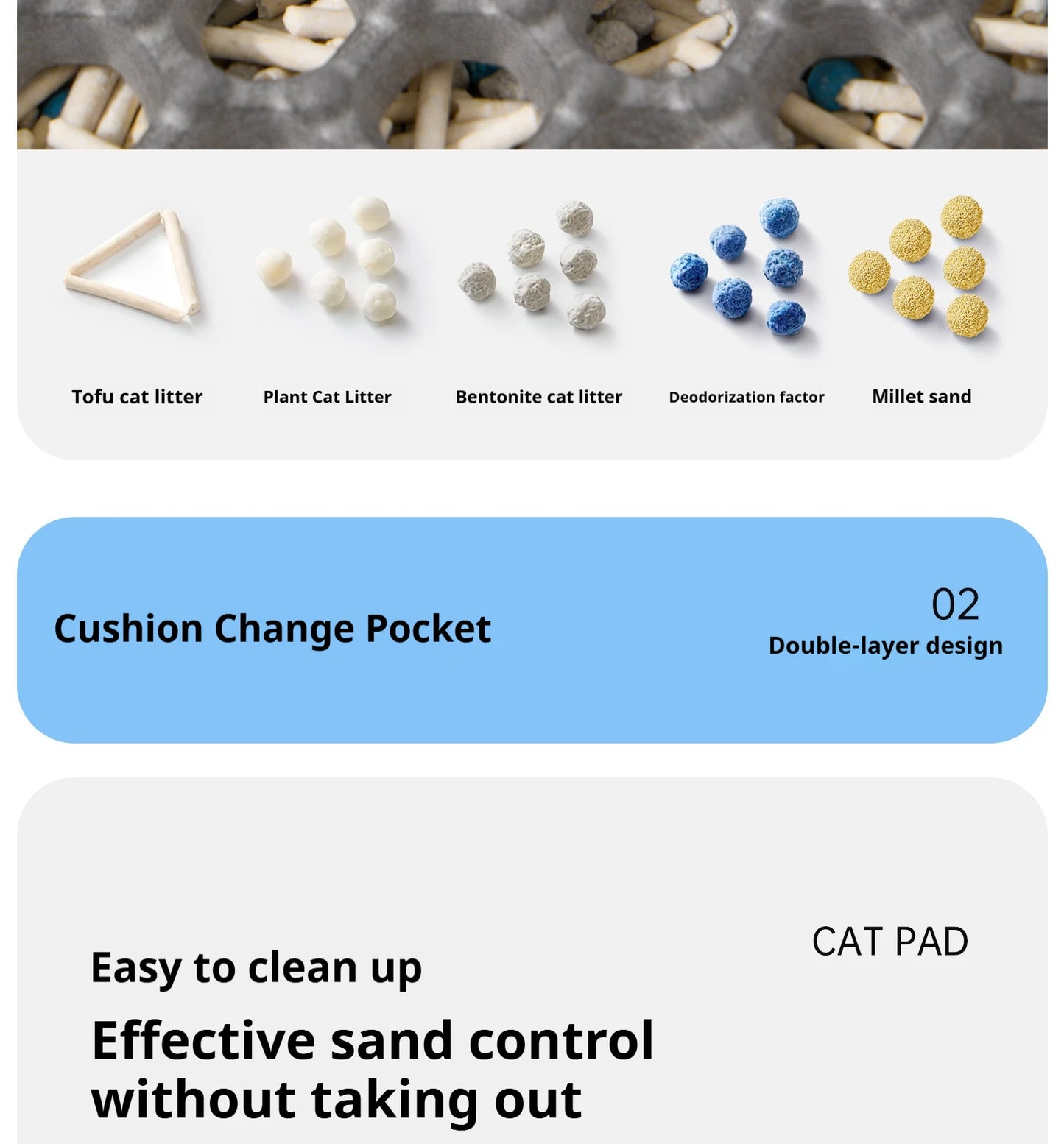 60CMX90CM Cat Litter Mat Waterproof Double Layer Pet Litter Box Mat Pet Toilet Cat Mat Nonslip Sand Cat Washable Mat Pet Clean