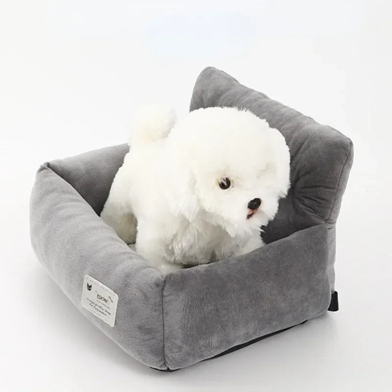Car Dog Carrier Portable Car Pet Front and Back Seat Carrier - Soft Dog Crate & Car Seat Cushion for Travel
