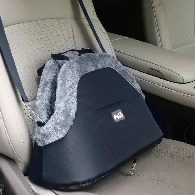 Winter Plush Pet Carrier Bag – 3-Way Carry, 10kg, 46x26x32cm