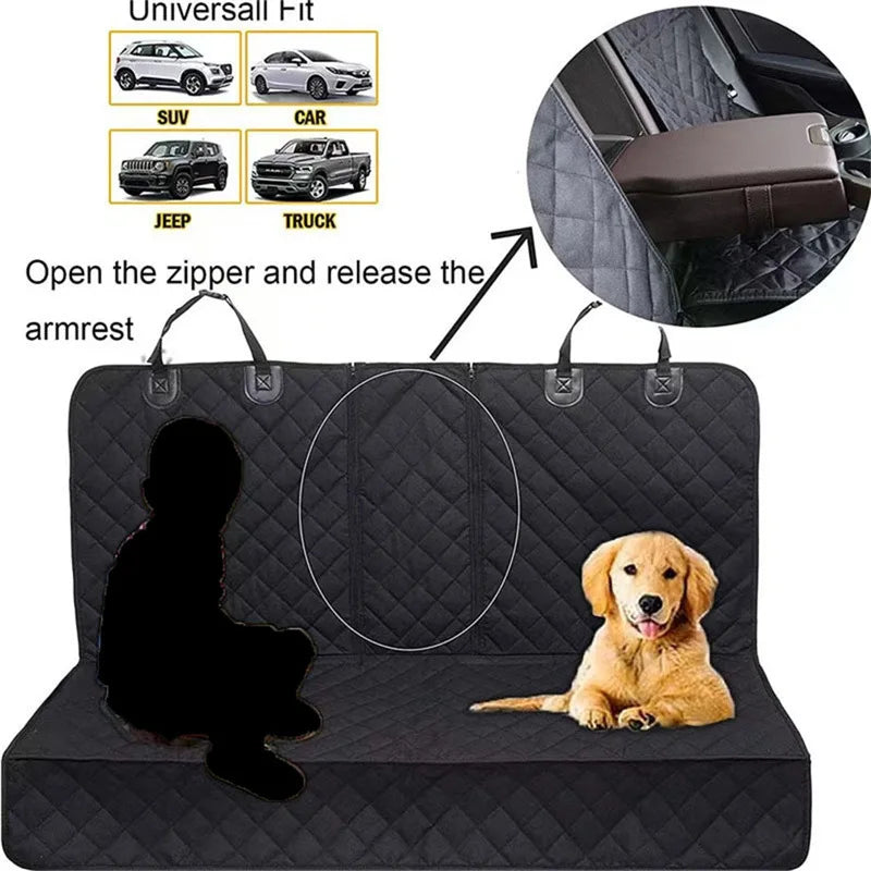 Car Dog Seat Cover for Back Seat Waterproof Auto Rear Pet Seat Protector Mat Nonslip Universal Safety Carrier For Outing Dogs
