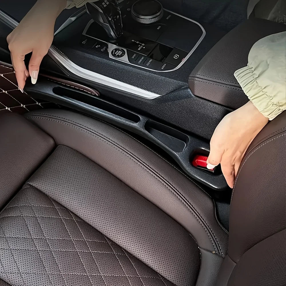 Car Seat Gap Filler with Storage Grooves – PU, 2pc