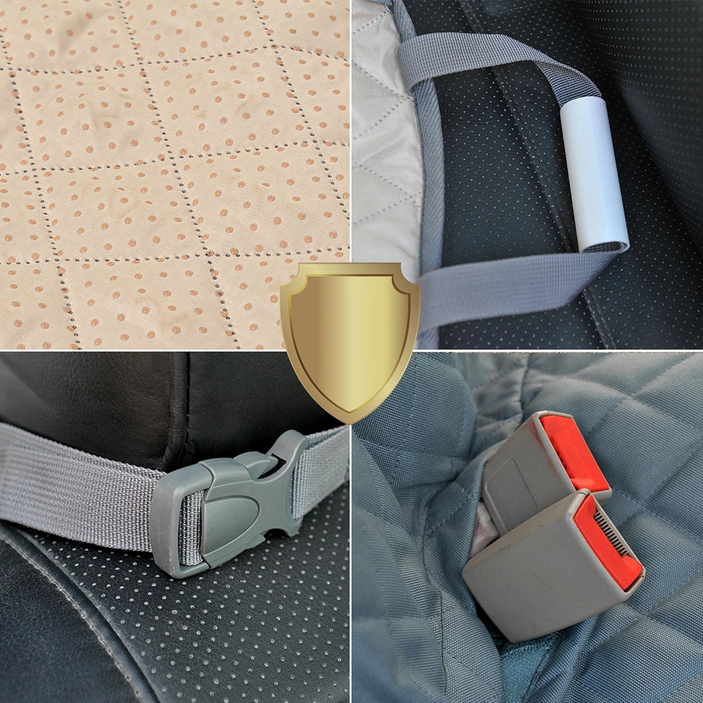 Dog Carriers Waterproof Rear Back Pet Dog Car Seat Cover Mats Hammock Protector with Safety Belt for Car and Large SUVs, Trucks