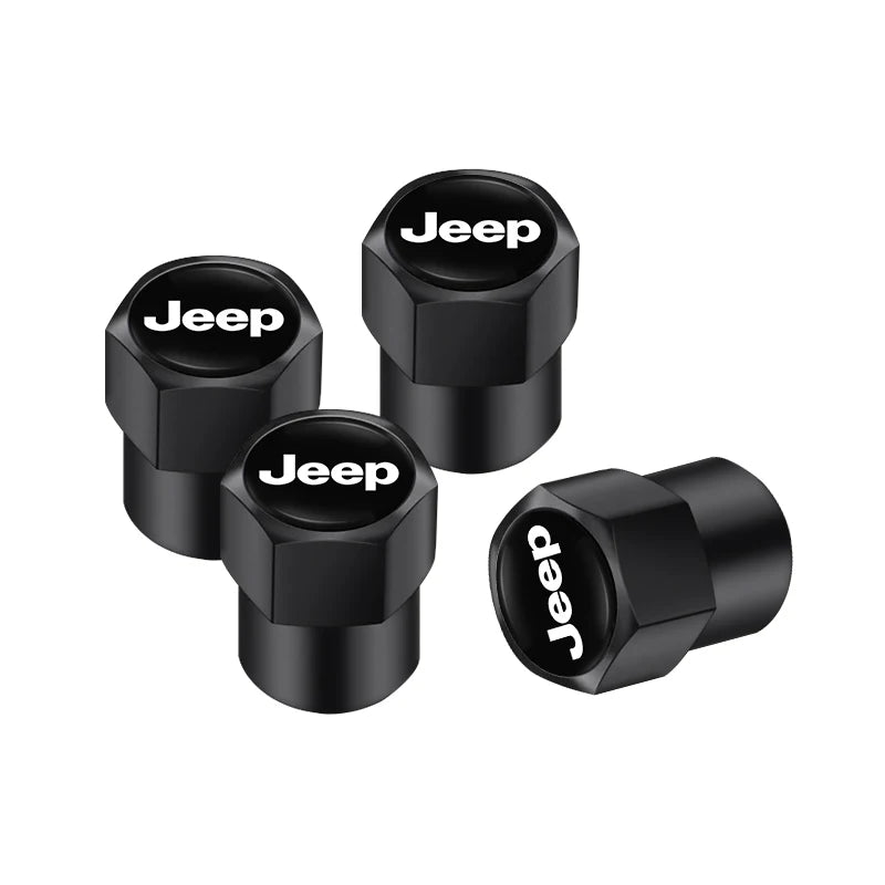 Jeep Aluminum Tire Valve Stem Caps – 4pcs
