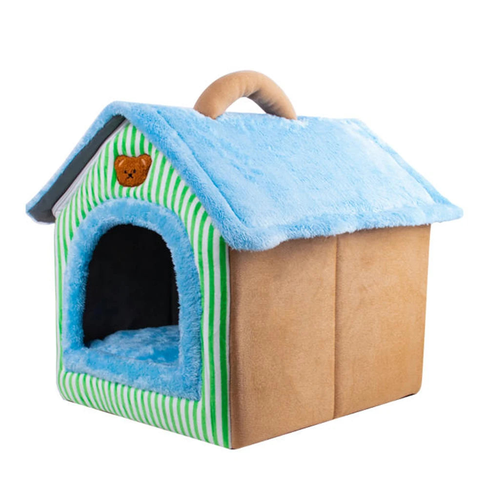 Folding Houses Removable Washable Cat House Puppy Cave Sofa Four Seasons General Can Pet Supplies for Small Medium Pet