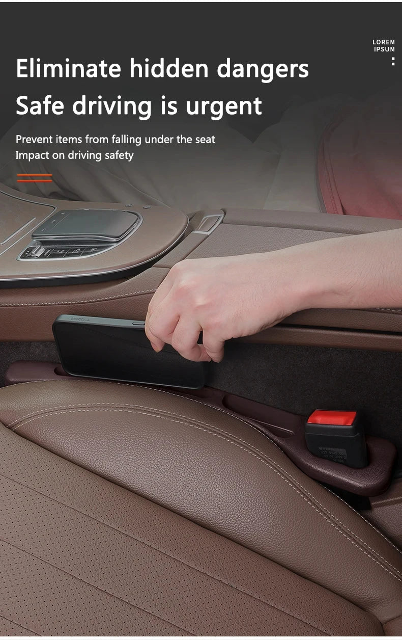 EVA Car Seat Gap Filler with Storage Grooves – 2pcs