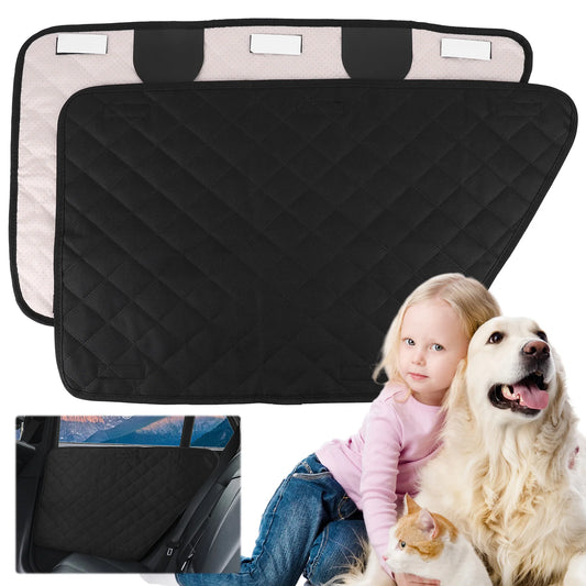 2Pcs Oxford Waterproof Car Door Protector for Dogs Pet Vehicle Door Protector Washable Car Door Protect Mats for Car Truck & SUV
