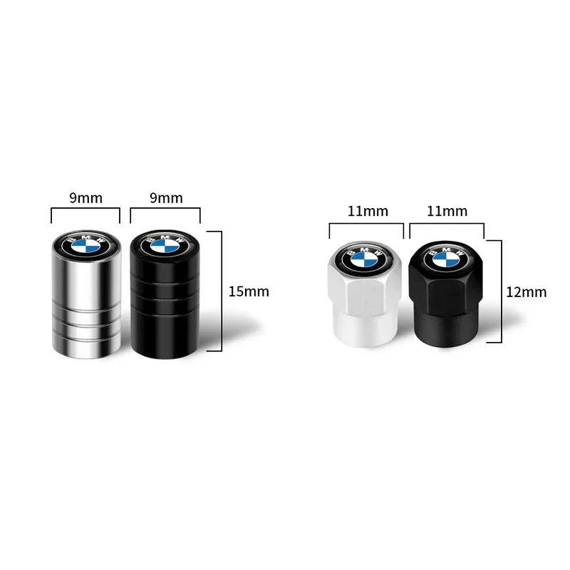 4Pcs Car Wheel Tire Valve Air Stem Cap Badge Decoration For Bmw M E61 F30 X1 E39 E60 E92 X3 F25 G30 X5 E53 E90 E46 X2 X6 E36 E70