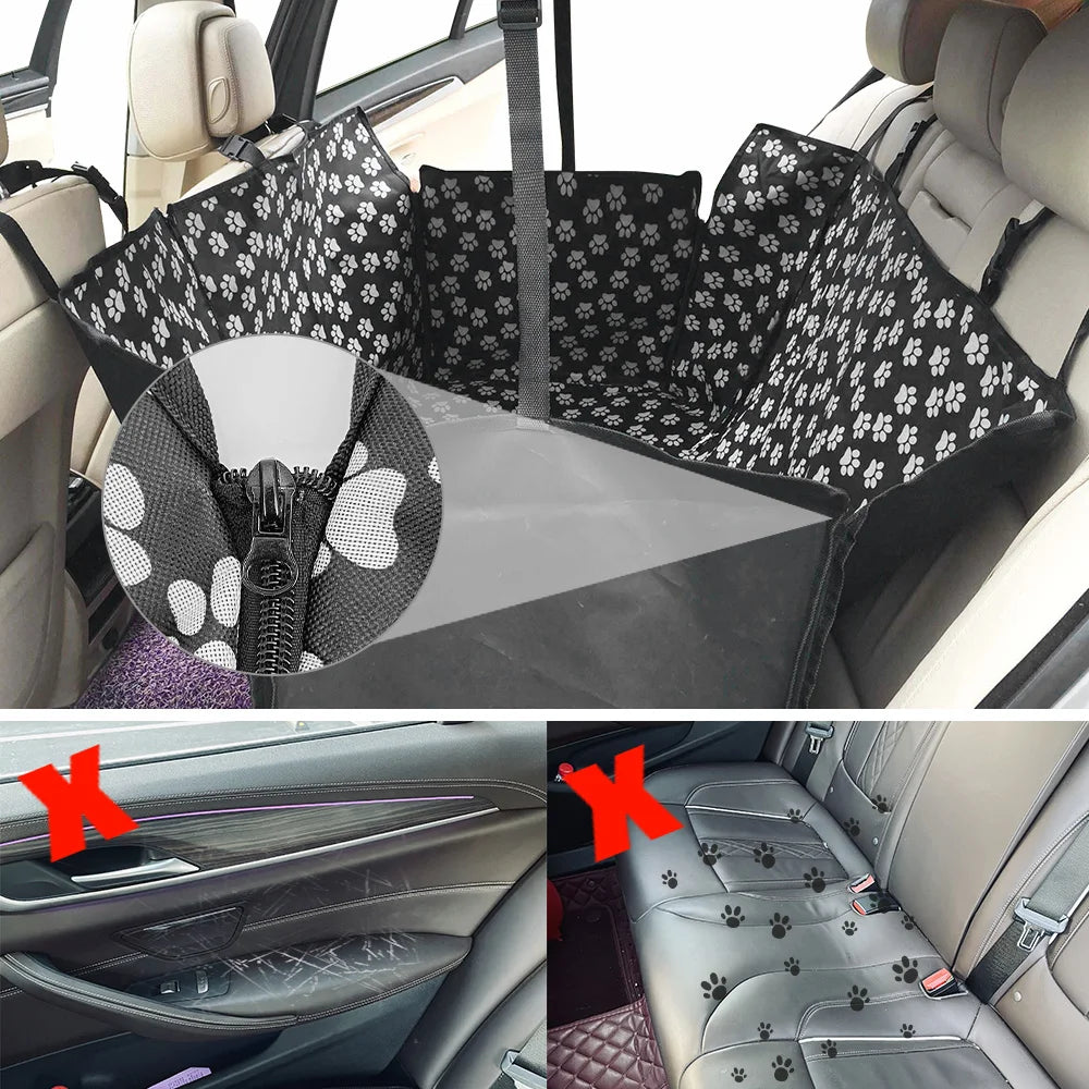 Dog Car Rear Seat Cover Mat – Waterproof, Universal