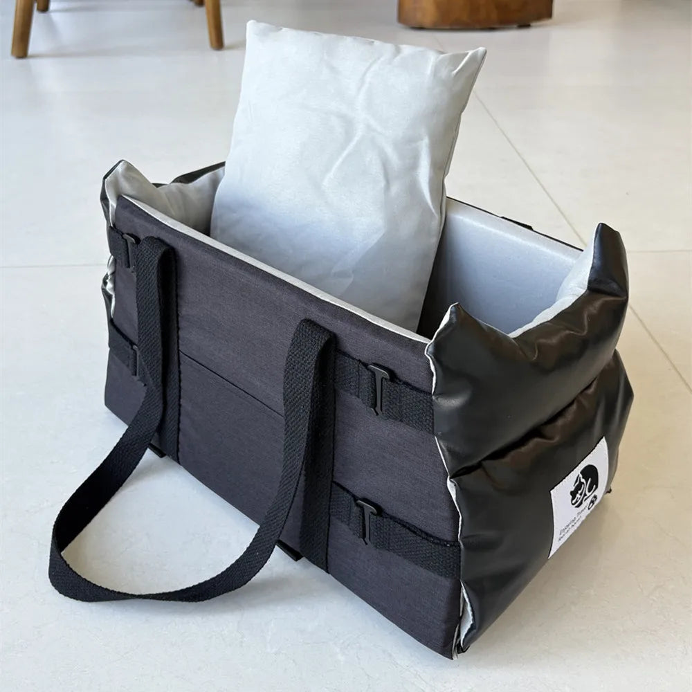 Car Pet Seat Carrier for Small Dogs & Cats – Leather, Up to 5kg