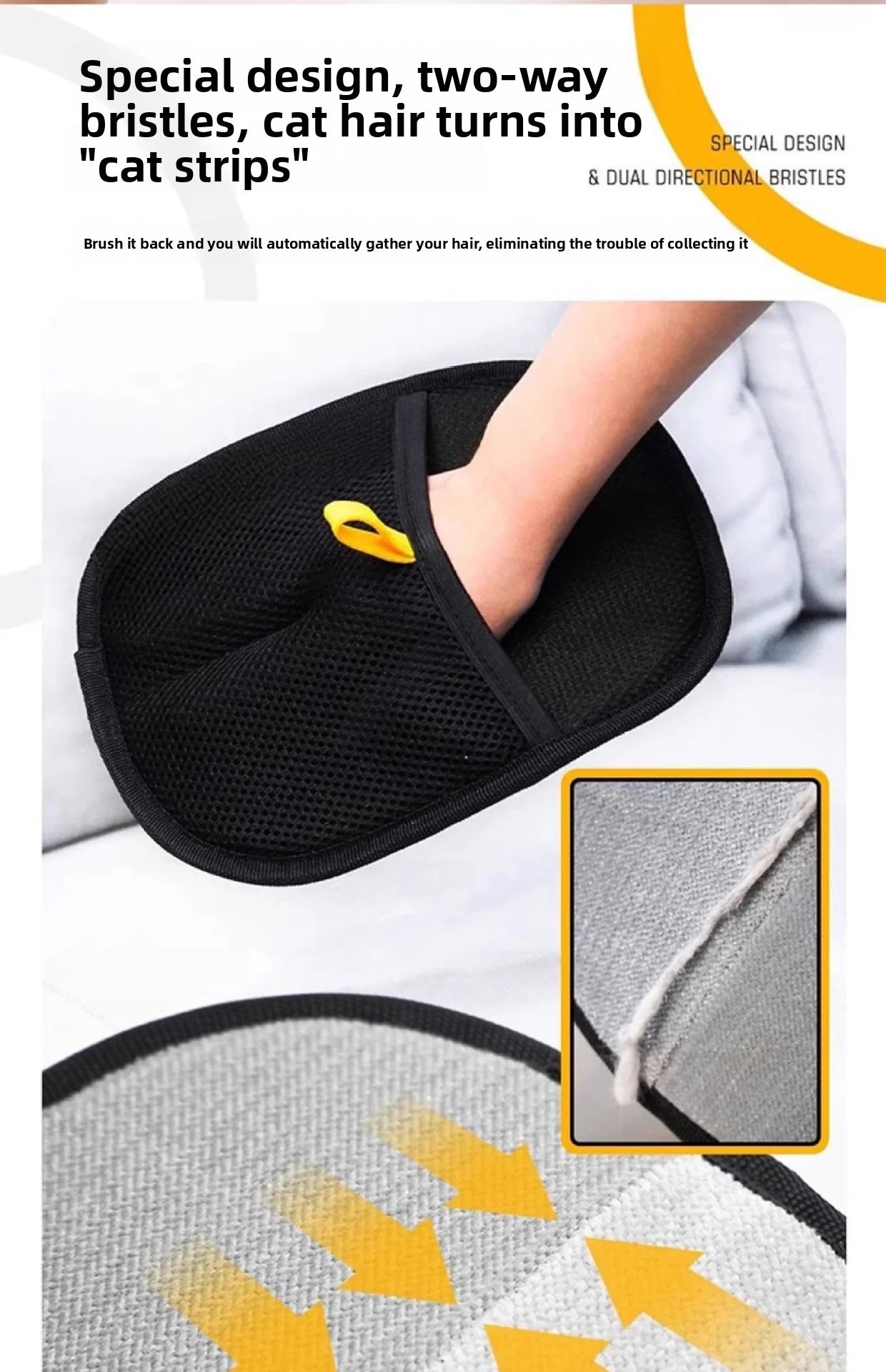 Pet Grooming & Hair Removal Gloves – Static Dedusting