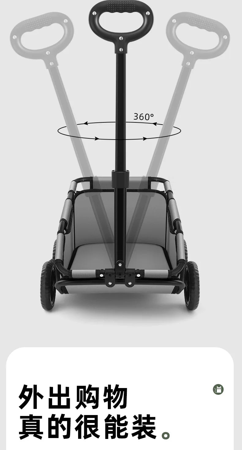 Pet Stroller for Dogs To Go Out Foldable Lightweight Small and Medium-sized Dog Stroller for Walking Dogs