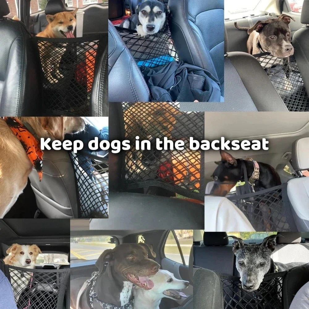 Dog Car Net Barrier – Stretchable Safety Mesh for Cars & SUVs
