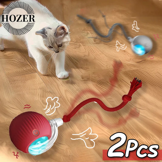 Smart Auto-Rolling Cat Ball Toy – Rechargeable, 1 or 2pcs