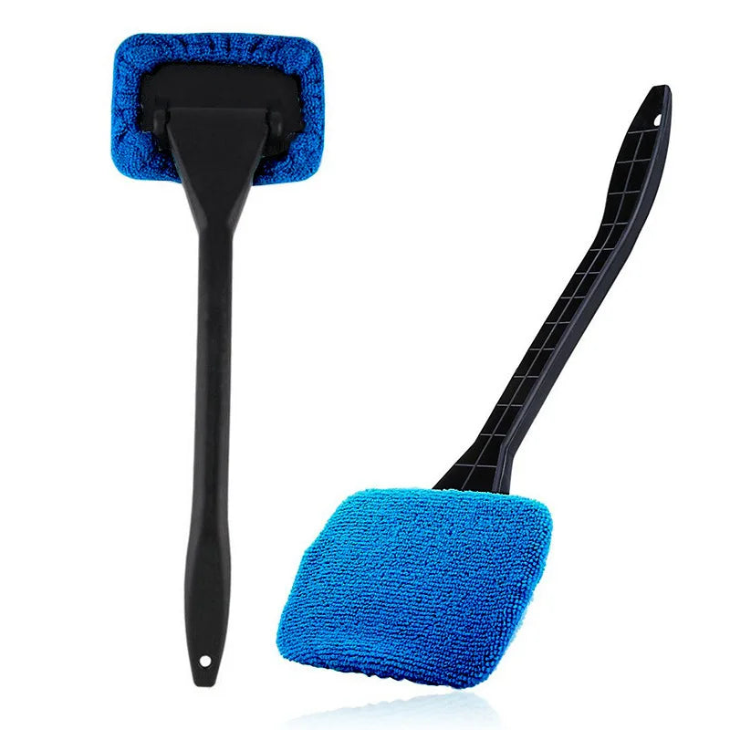 Car Window Cleaning Brush – Microfiber, Long Handle