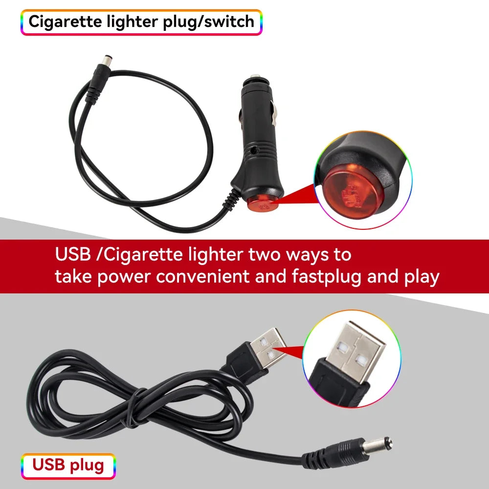 RGB LED Car Interior Ambient Light – Music & App Control