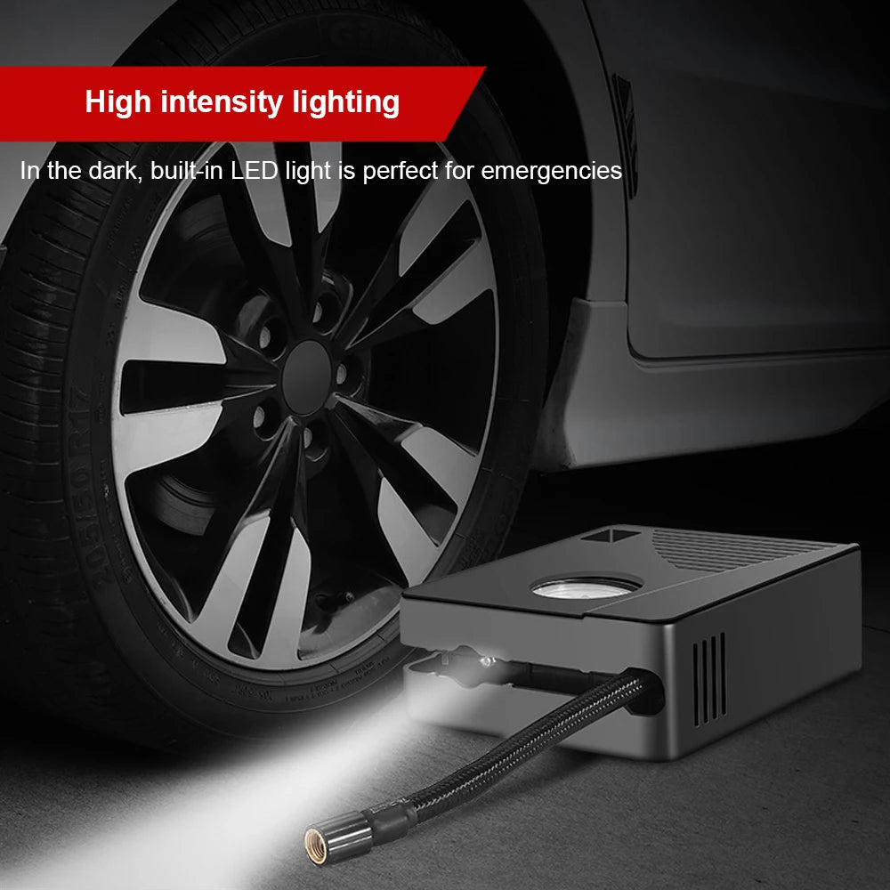 Tire Inflator 12V 96W Car Electric Air Pump Mini 100PSI 35L/Min Portable For Car Motorcycles Bicycle Ball Air Compressor