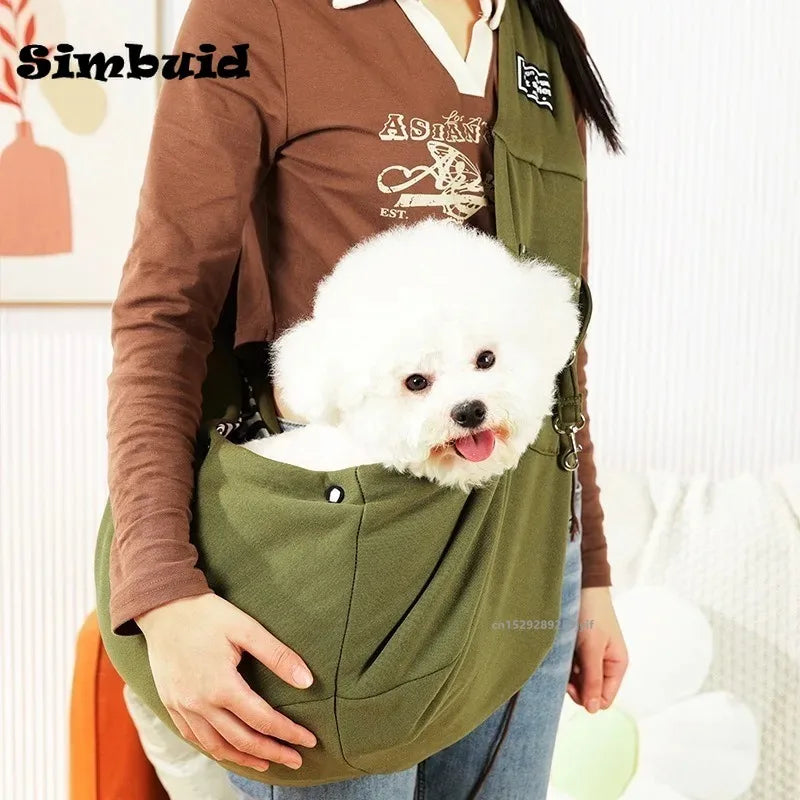 Crossbody Shoulder Sling Pet Carrier Bag – Portable, Up to 7.5kg
