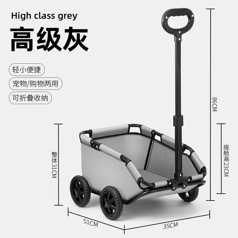 Pet Stroller for Dogs To Go Out Foldable Lightweight Small and Medium-sized Dog Stroller for Walking Dogs