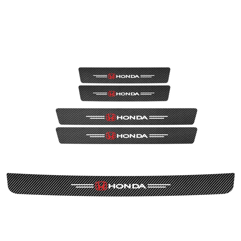 Honda Door Sill Protector Stickers – Carbon Fiber Leather