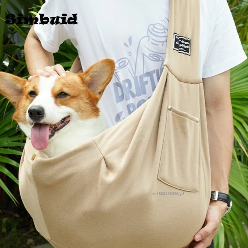 Crossbody Shoulder Sling Pet Carrier Bag – Portable, Up to 7.5kg