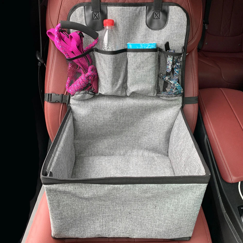 Dog Booster Car Seat with Storage Pockets – Small to Medium Dogs