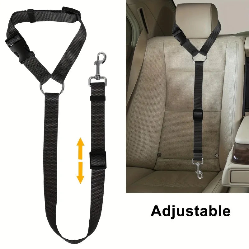 Dog Car Seat Belt – Nylon, Adjustable, 2pcs