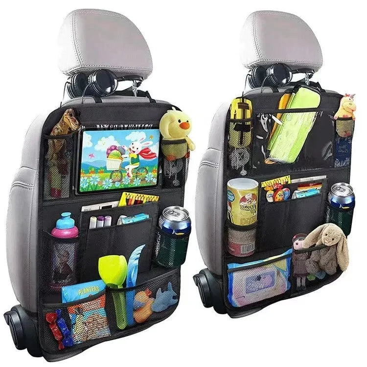 Car Seat Back Organizer with Tablet Holder – Oxford Fabric