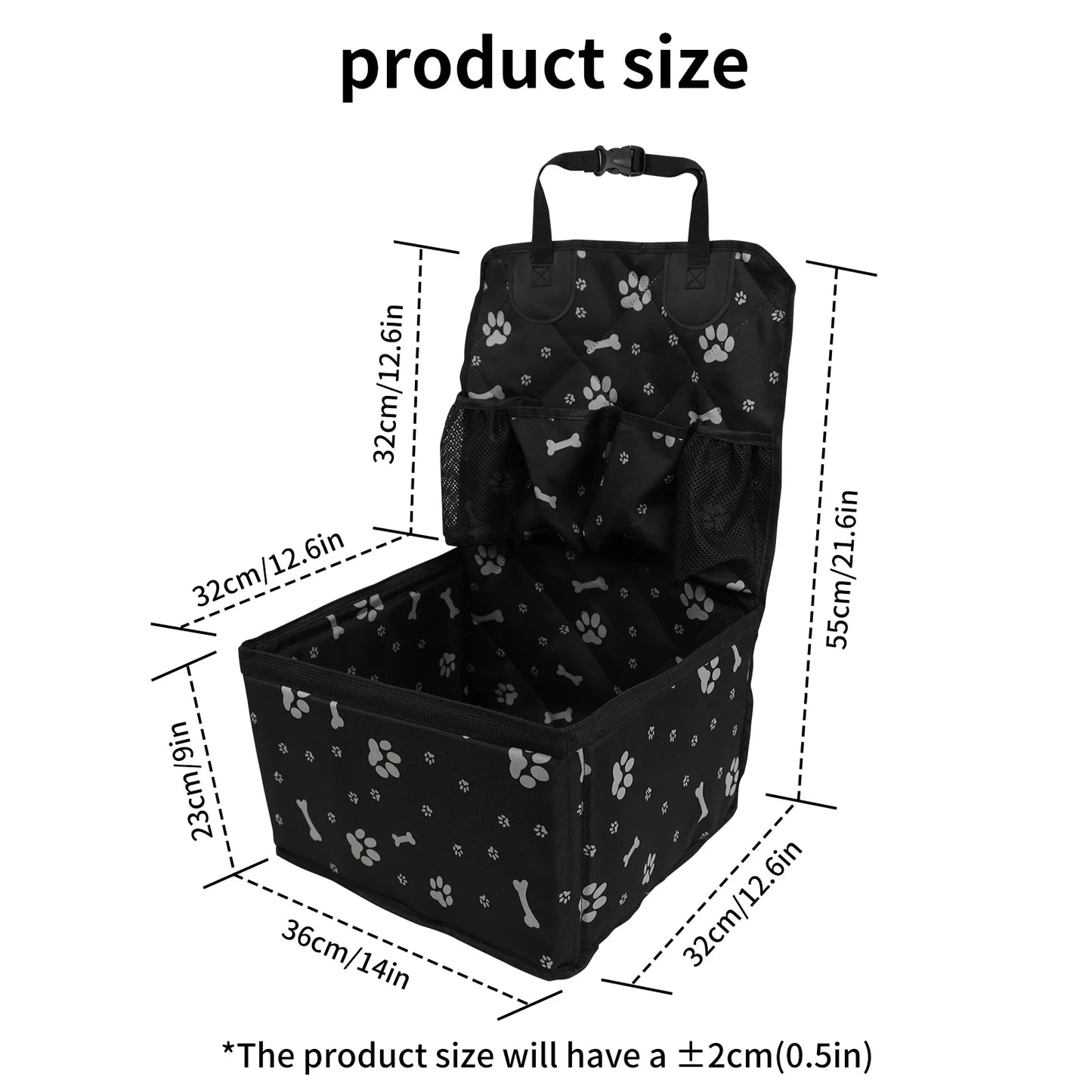 2025 New Dog Car Seat with Storage Pockets,Scratch Proof Durable Pet Booster Car Front Seat for Small Medium Dog 강아지 가방