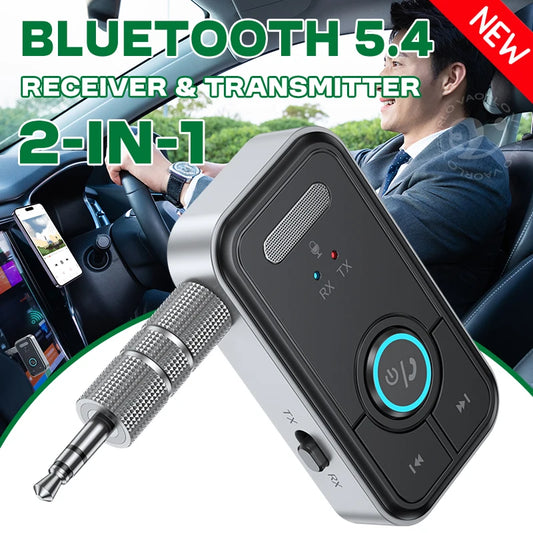 Bluetooth 5.4 Audio Adapter – 2-in-1 Transmitter & Receiver