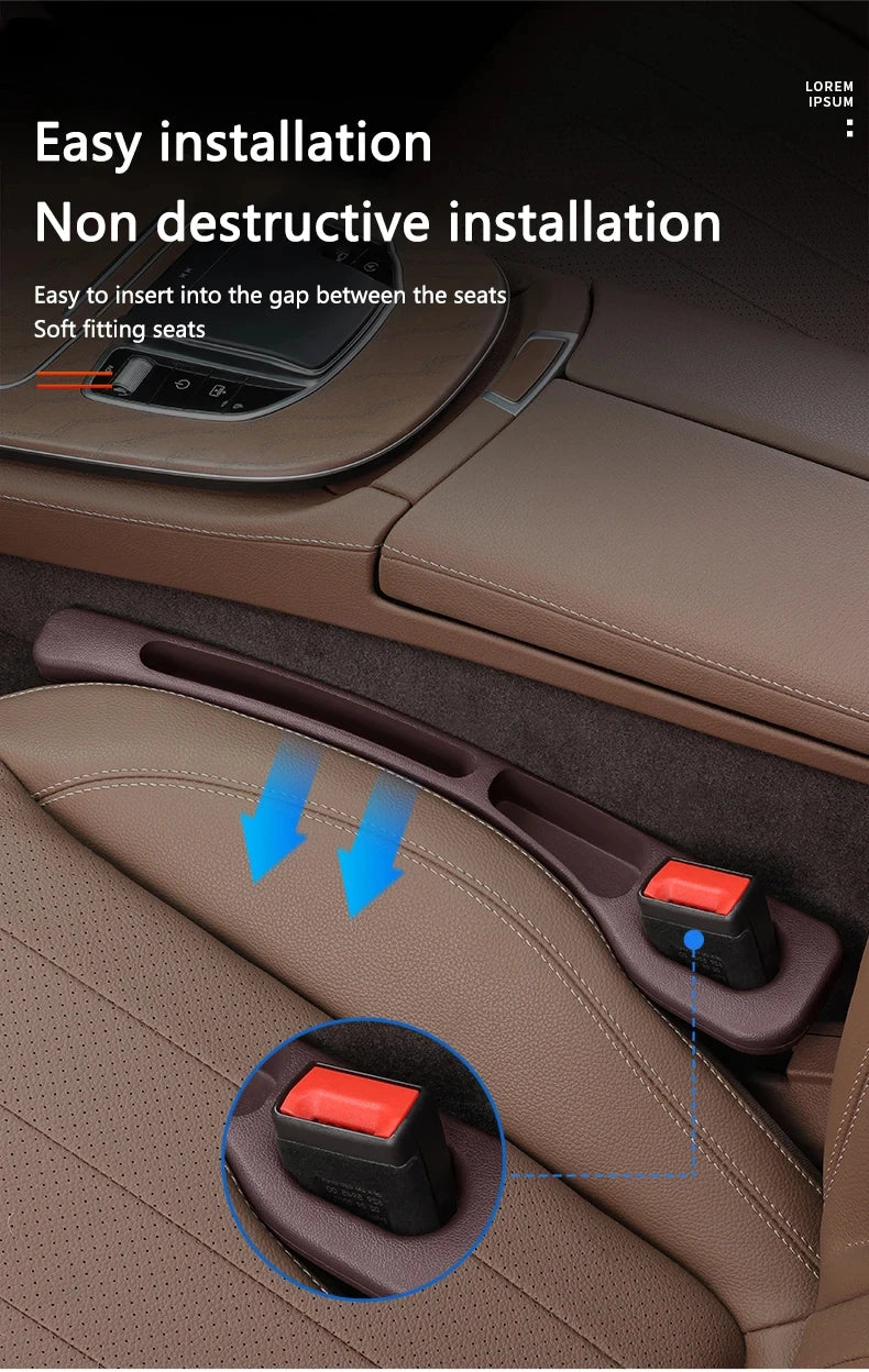 EVA Car Seat Gap Filler with Storage Grooves – 2pcs