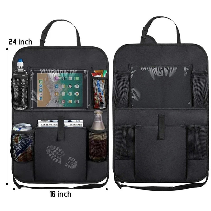 Car Backseat Organizer with Tablet Holder & Storage Pockets