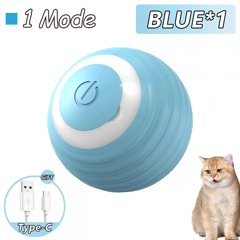 Smart Auto-Rolling Cat Ball Toy – Rechargeable, 1 or 2pcs