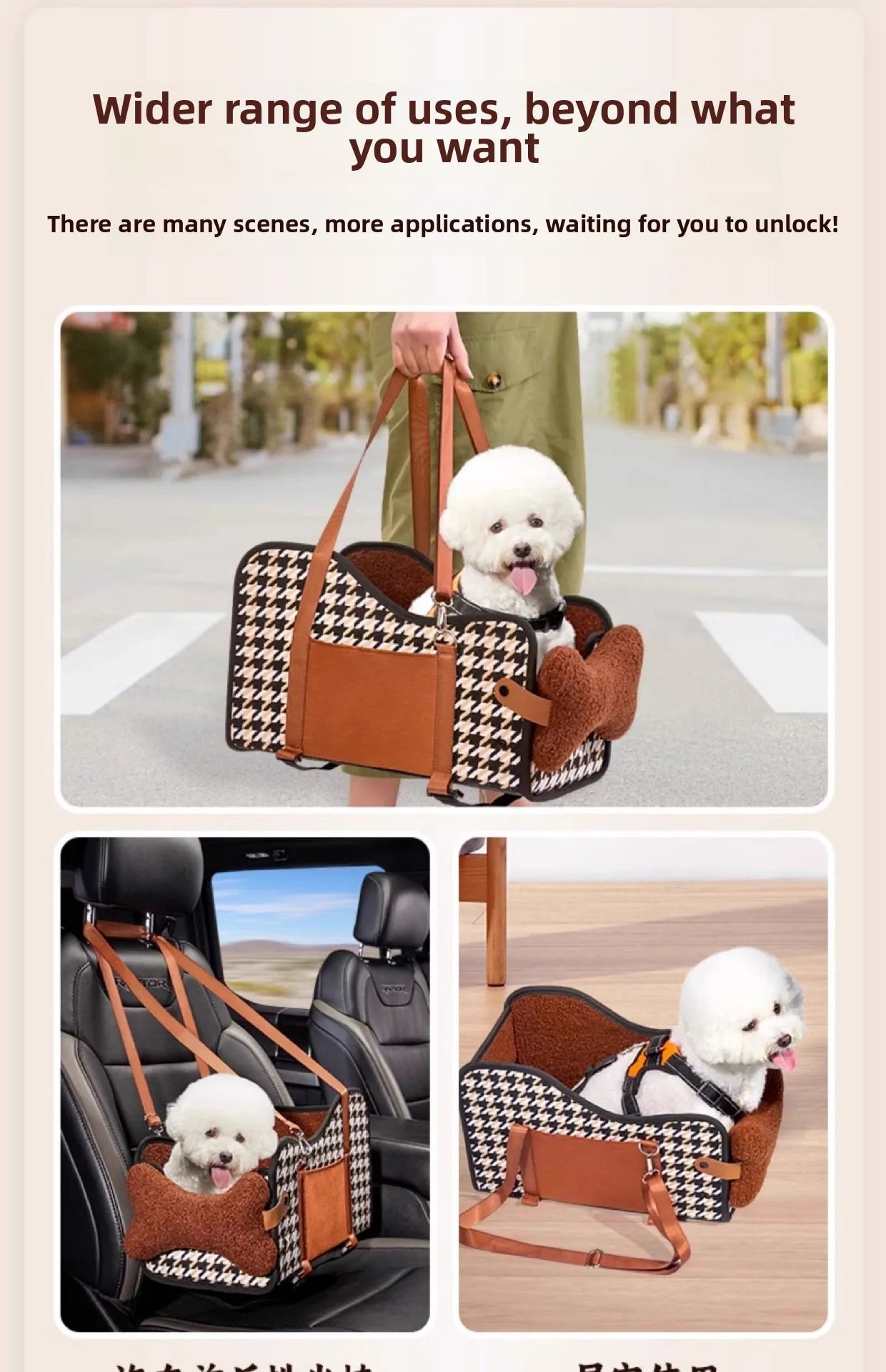 Car Dog Bed Center Console Pet Safety Seat Cushion for Cats Dog Cat Travel Car Accessories Carriers Dog Safety Kennel Armrest