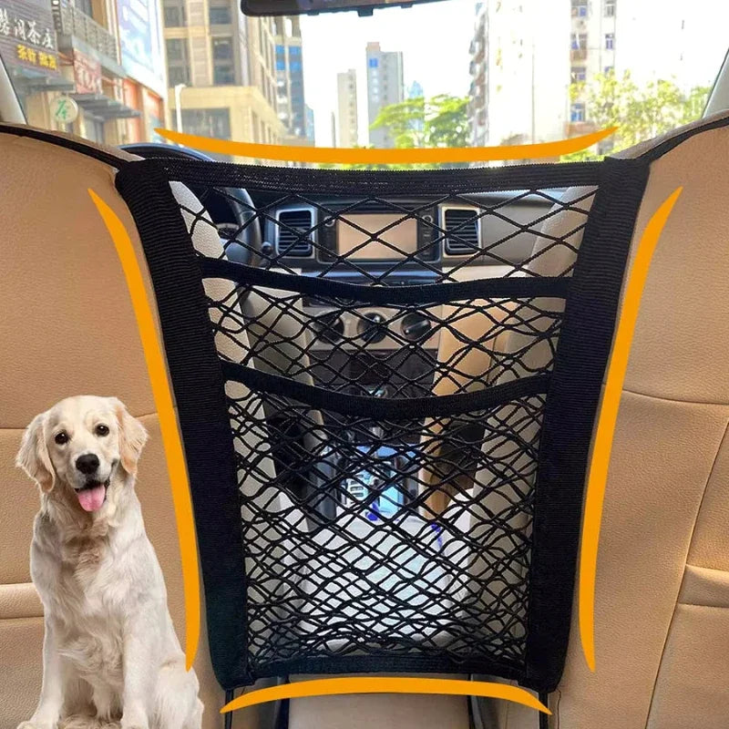 Dog Car Net Barrier – Stretchable Safety Mesh for Cars & SUVs