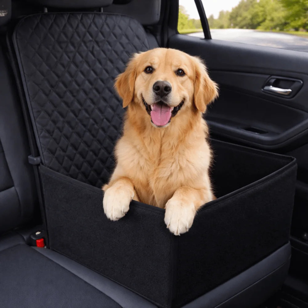 Scratch-Proof Waterproof Pet Car Seat Basket – Non-Slip, All Breeds