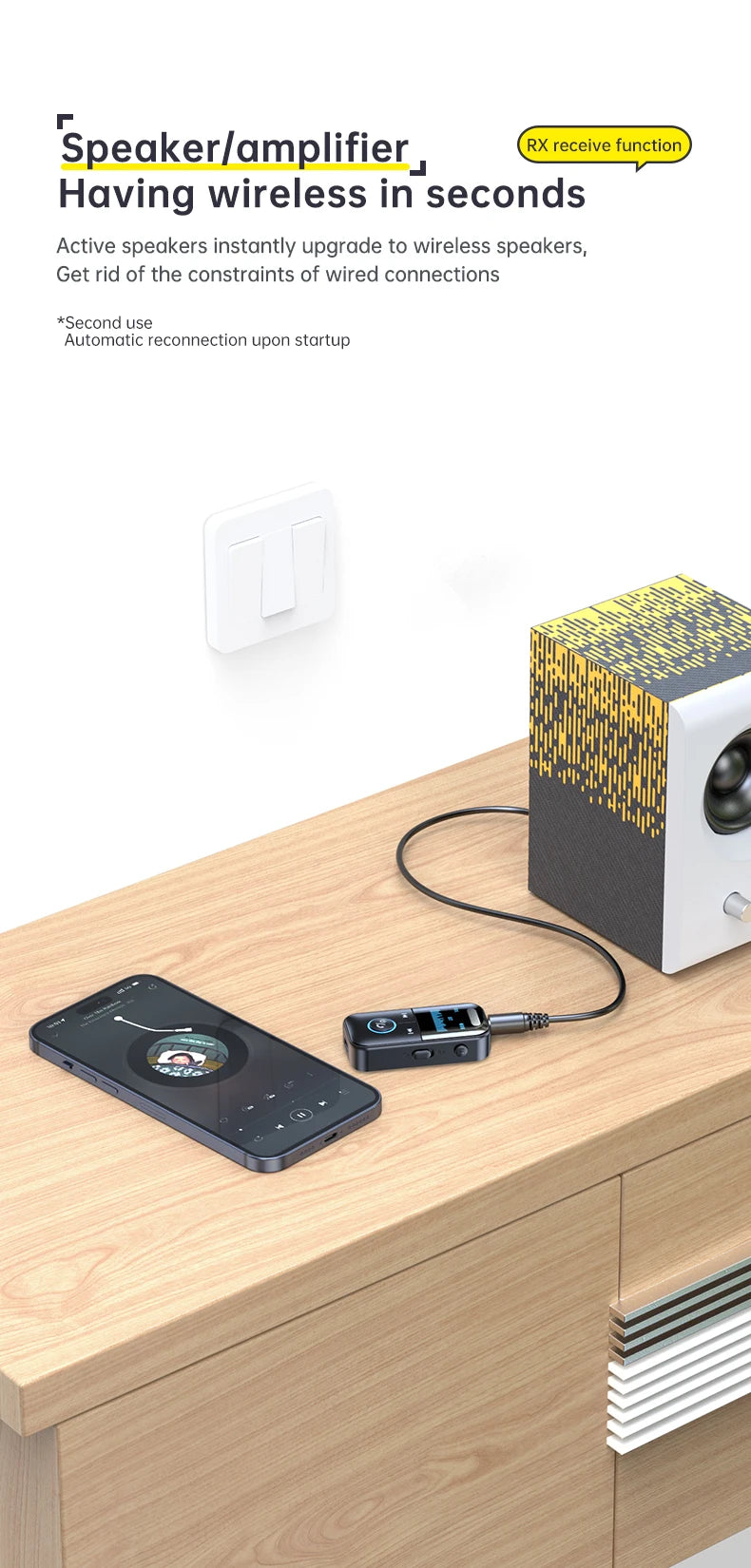 Bluetooth 5.4 Audio Adapter – Transmitter & Receiver