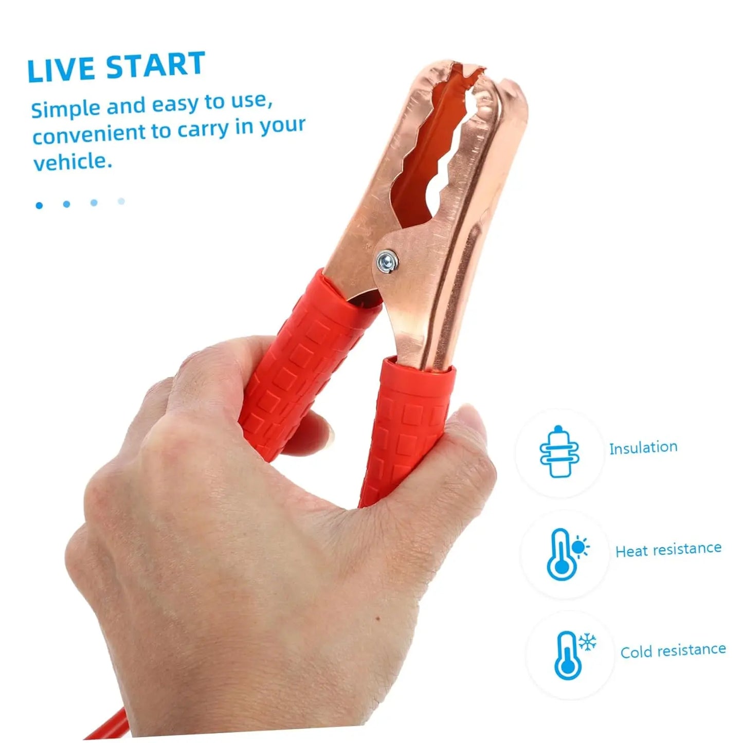 Car Battery Jump Starter Cable | For Car/SUV/Truck | Emergency Ignition | Quick Start Power Booster Cable-1.5m