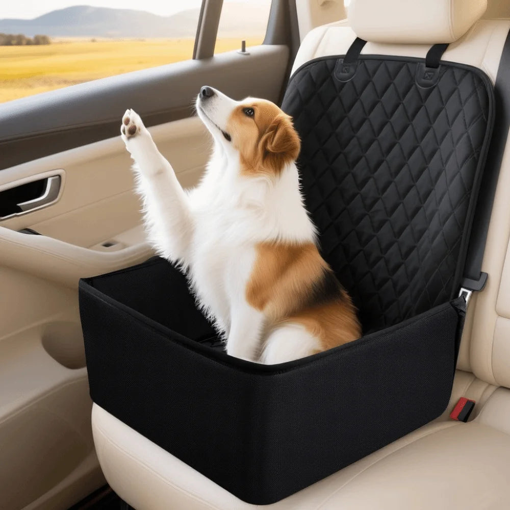 Scratch-Proof Waterproof Pet Car Seat Basket – Non-Slip, All Breeds