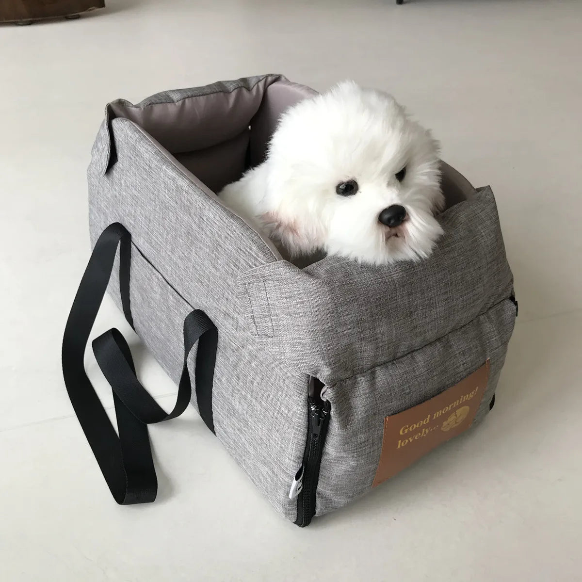 Console Booster Dog Car Seat & Carrier – Small Dogs & Cats, Center Armrest