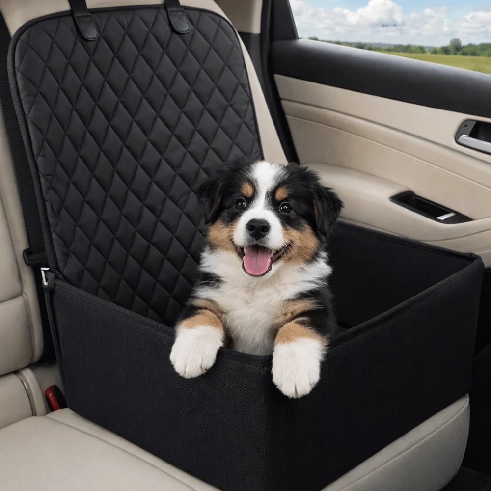 Scratch-Proof Waterproof Pet Car Seat Basket – Non-Slip, All Breeds